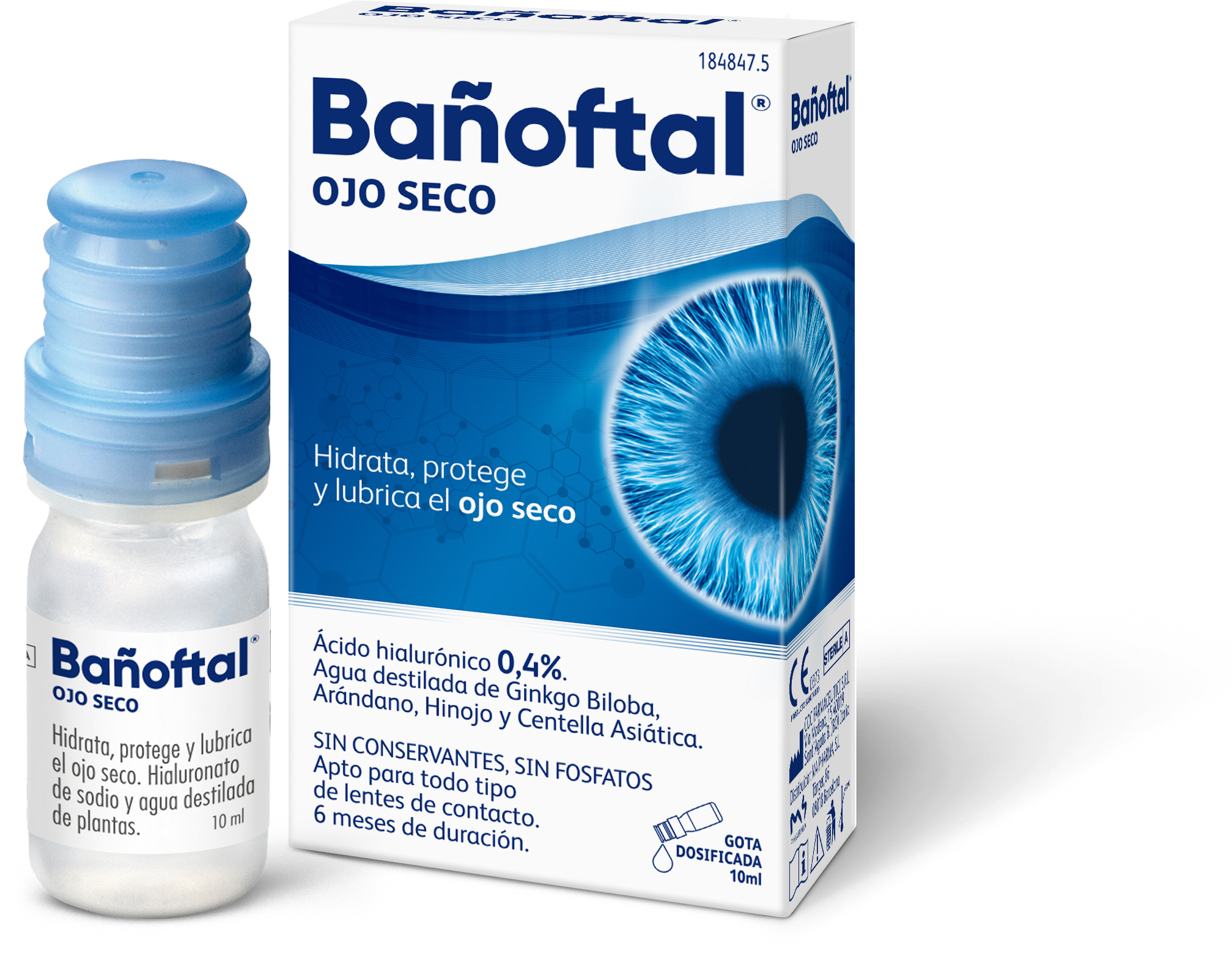 Bañoftal Ojo Seco hidrata, lubrica y protege el ojo seco