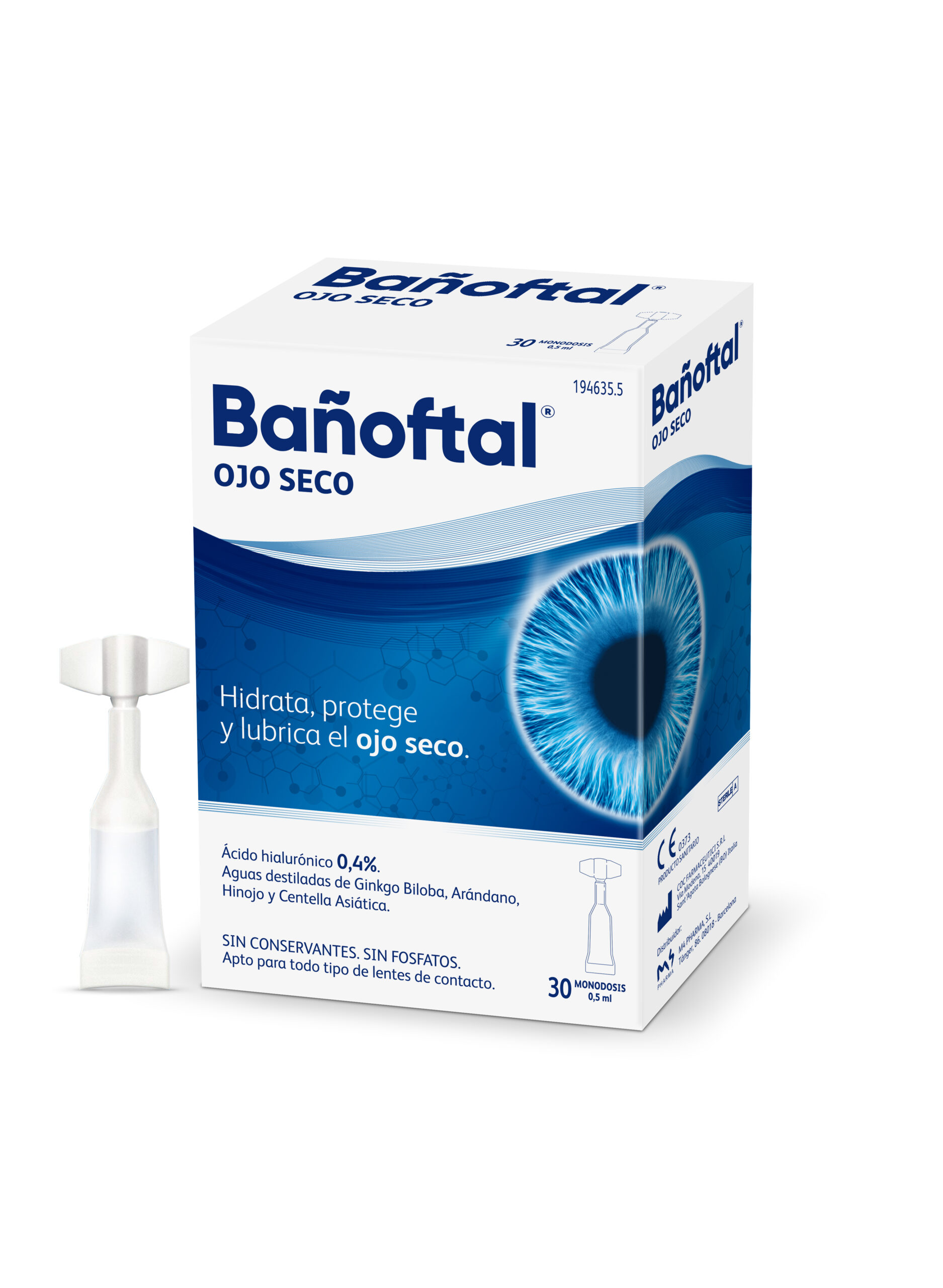 Bañoftal Ojo Seco hidrata, lubrica y protege el ojo seco
