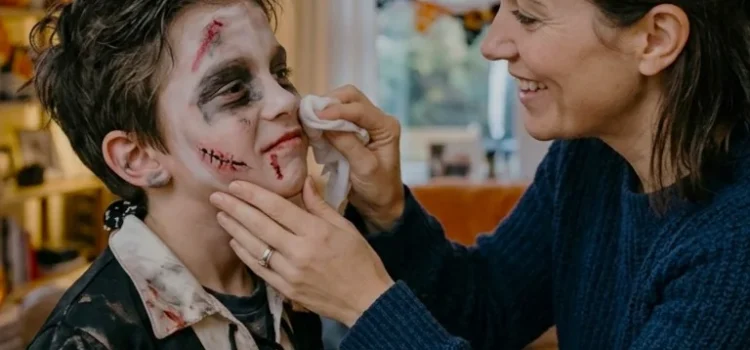 Maquillaje de Halloween en niños qué usar y cómo quitarlo